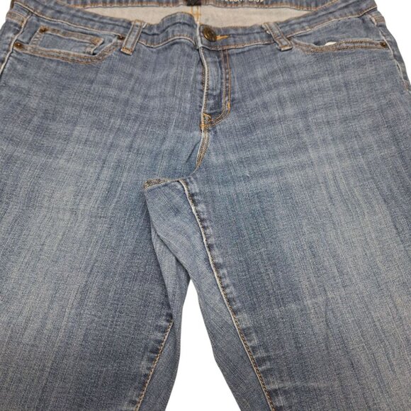 GAP Jeans Boyfriend Fit Blue Distressed Womens Plus Size 16 Low Rise - Picture 8 of 10